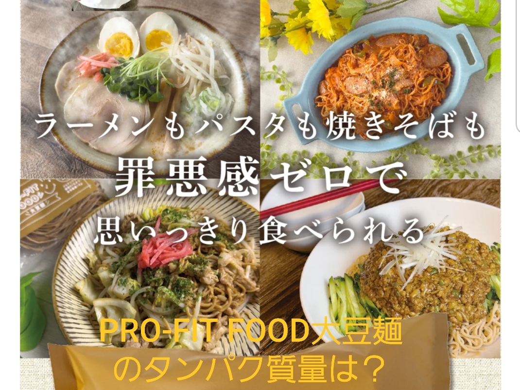 PRO-FIT FOOD大豆麺のタンパク質量は？